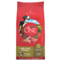 Purina One Dog Food, Lamb & Rice Formula, Natural, Adult, 8 Pound