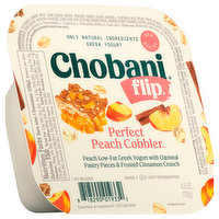 Chobani Flip Yogurt, Greek, Perfect Peach Cobbler, 4.5 Ounce