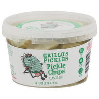 Grillo's Pickles Pickle Chips, Classic Dill, 16 Fluid ounce