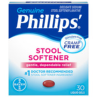 Phillips' Genuine Stool Softener, Liquid Gels, 30 Each