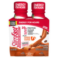 SlimFast Advanced Energy Meal Replacement Shake, Caramel Latte, 4 Each