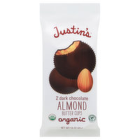 Justin's Butter Cups, Organic, Dark Chocolate Almond, 2 Each