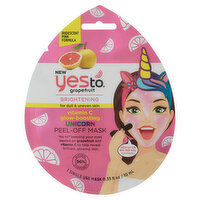 Yes To Grapefruit Peel-Off Mask, Unicorn, Brightening, 1 Each