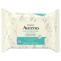 Aveeno Wipes, Fragrance Free, Calm + Restore, 25 Each