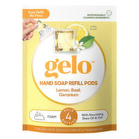 Gelo Hand Soap, Lemon Basil Geranium, Refill Pods, 8 Each