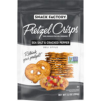 Snack Factory® Sea Salt & Cracked Pepper Pretzel Crisps, 7.2 Ounce