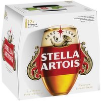 Stella Artois Beer, Lager, Premium, 12 Each