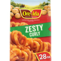 Ore-Ida Zesty Curly Seasoned French Fries Fried Frozen Potatoes, 28 Ounce