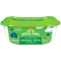 Crystal Farms  Salted Sweet Cream Spreadable Butter with Canola Oil, 8 Ounce