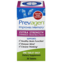 Prevagen Improves Memory, Mixed Berry Flavor, Extra Strength, Chewables, Tablets, 30 Each