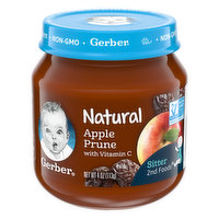 Gerber Apple Prune, Natural, Sitter, 4 Ounce
