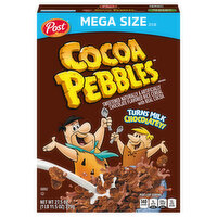 Cocoa Pebbles Cereal, Chocolate Flavored, Mega Size, 27.5 Ounce