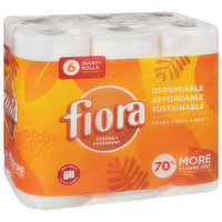 Fiora Paper Towel, Strong + Absorbent, Giant+ Rolls, 2-Ply, 6 Each