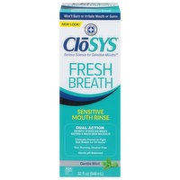 Closys Mouth Rinse, Sensitive, Gentle Mint, Fresh Breath, Dual Action, 32 Fluid ounce