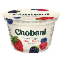 Chobani Yogurt, Greek, Low-Fat, Mixed Berry, Blended, 5.3 Ounce