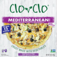 Clo-Clo Vegan Pizza, Vegetable-Infused Crust, Mediterranean Inspired, 10.9 Ounce