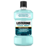 Listerine Mouthwash, Cool Mint, Zero Alcohol, 33.8 Fluid ounce