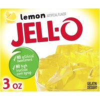 Jell-O Lemon Gelatin Dessert Mix, 3 Ounce