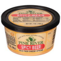 Pine River Cheese Spread, Cold Pack, Spicy Beer, 7 Ounce