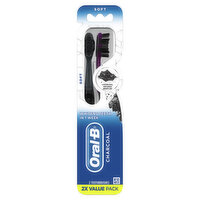 Oral-B Charcoal Charcoal Toothbrushes, Soft, 2 Count, 2 Each