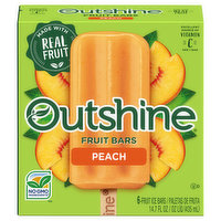 Outshine Fruit Ice Bars, Peach, 6 Each