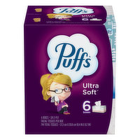 Puffs Tissues, 2-Ply, 6 Pack, 6 Each