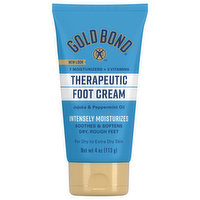 Gold Bond Foot Cream, Therapeutic, Jojoba & Peppermint Oil, 4 Ounce