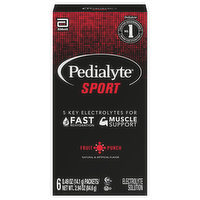 Pedialyte Sport Electrolyte Solution, Fruit Punch, 6 Each