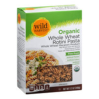 WILD HARVEST Rotini Pasta, Organic, Whole Wheat, 12 Ounce