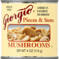 Giorgio Mushrooms, Pieces & Stems, 4 Ounce