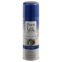 Pure Silk Shave Cream, Coconut & Oat Flour, 7.25 Ounce