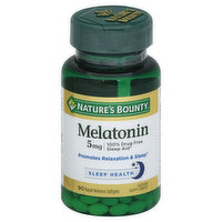 Nature's Bounty Melatonin, 5 mg, Rapid Release Softgels, 90 Each
