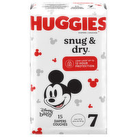 Huggies Snug & Dry Diapers, Disney Baby, 7 (Over 41 lb), 15 Each