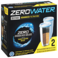 ZeroWater Water Filters, Replacement, Zero Dissolved Solid, 5 Stage, 2 Each