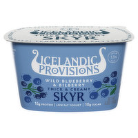 Icelandic Provisions Skyr, Low Fat, Wild Blueberry & Bilberry, Thick & Creamy, 5.3 Ounce