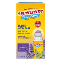 Aspercreme Pain Relief Liquid, Max Strength, with Lavender Essential Oil, 2.5 Ounce