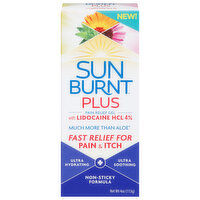 SunBurnt Pain Relief Gel, with Lidocaine HCL 4%, Plus, 4 Ounce