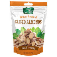 Fresh Gourmet Almonds, Honey Roasted, Sliced, 3.5 Ounce