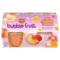 Del Monte Bubble Fruit, Peach Strawberry Lemonade Flavor, 4 Each