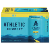 Athletic Brewing Co Beer, IPA, Run Wild, 6 Each