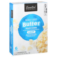 Essential Everyday Popcorn, Light, Butter, 6 Each