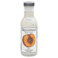 Briannas Dressing, Poppy Seed, Rich, Home Style, 12 Fluid ounce