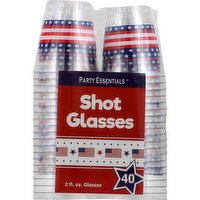 PARTY ESSENTIALS Shot Glasses, Flag, 2 Fluid Ounce, 40 Each