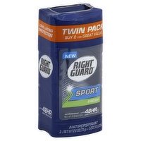 Right Guard Sport Antiperspirant, Fresh, Twin Pack, 2 Each