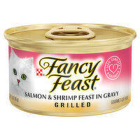 Fancy Feast Gourmet Cat Food, Grilled, Salmon & Shrimp Feast in Gravy, 3 Ounce