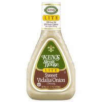 Ken's Steak House Dressing, Lite, Sweet Vidalia Onion, 16 Fluid ounce