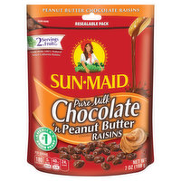 Sun-Maid Raisins, Pure Milk Chocolate 'n Peanut Butter Covered, 7 Ounce