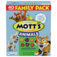 Mott's Fruit Flavored Snacks, Assorted Fruit, Animals, Family Pack, 40 Each