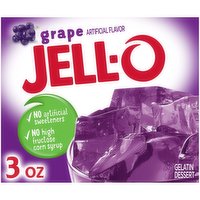 Jell-O Grape Gelatin Dessert Mix, 3 Ounce