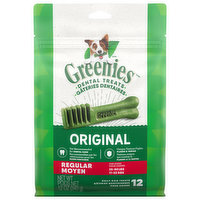 Greenies Dog Treats, Daily, Dental, Regular, Original, 12 Each